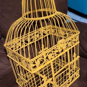 Rustic farmhouse decorative bird cage decor